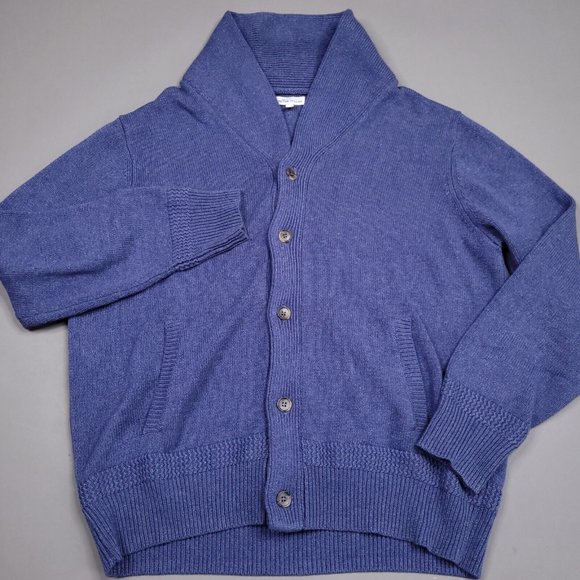 Peter Millar Mountain Side Shawl Collar Button Knit Cardigan Heavy Weight Preppy